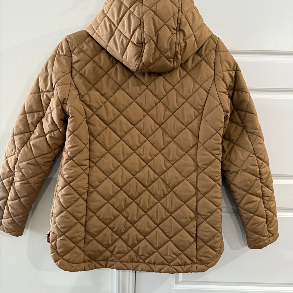 Lands' End Women's XS Brown Quilted Hooded Puffer Top Rated - Picture 6 of 6